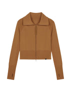 brown cardigan