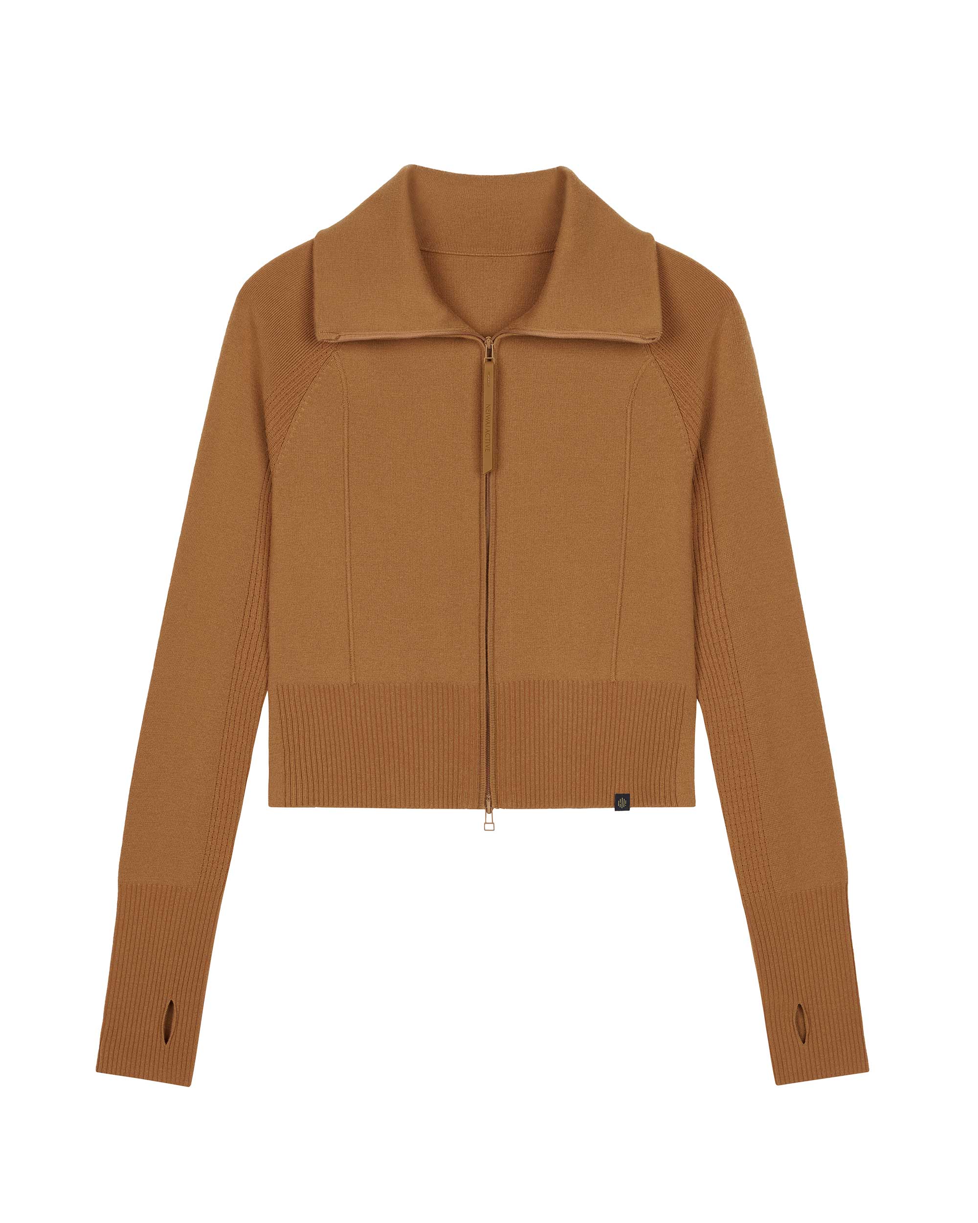 brown cardigan