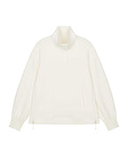 white half zip sweatshirt