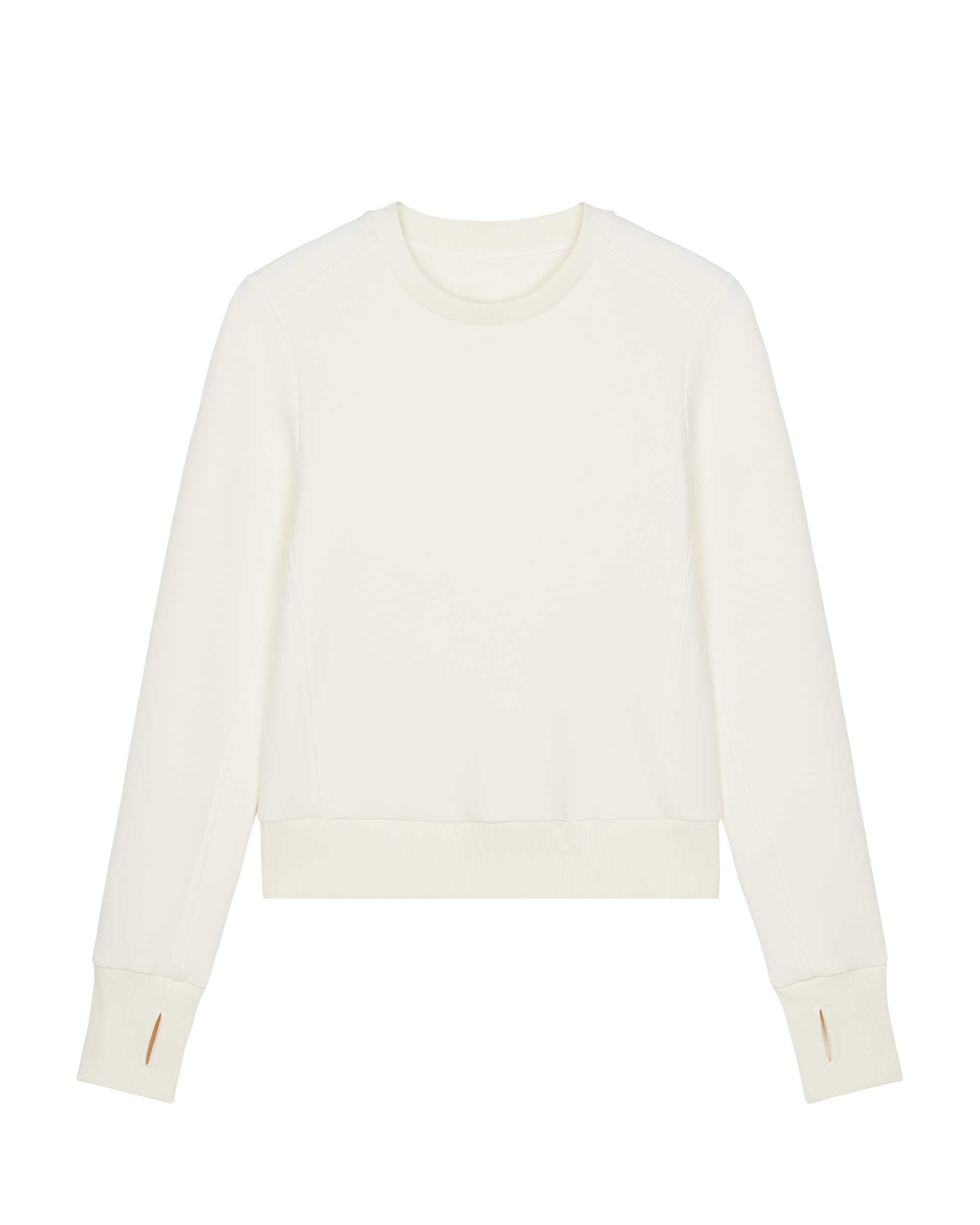 white sweatshirt