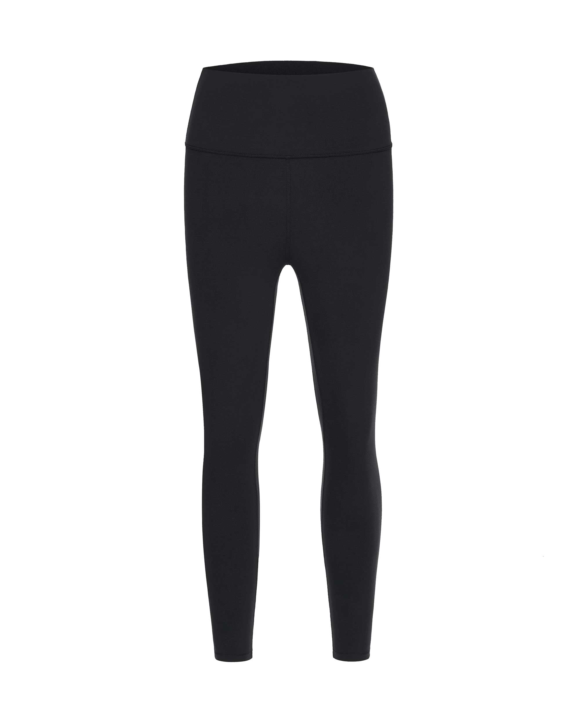 flat lay of black leggings