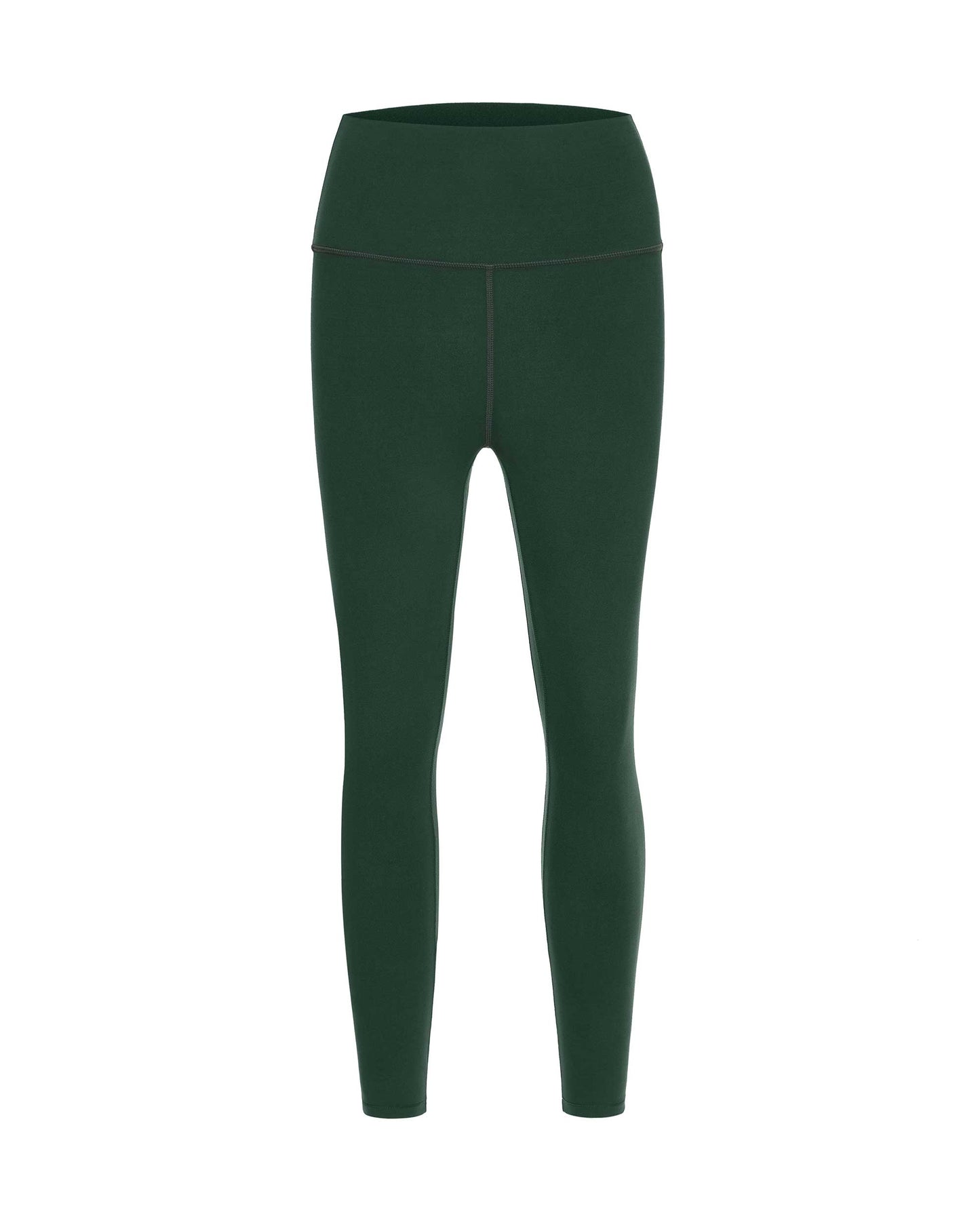 flat lay of green leggings