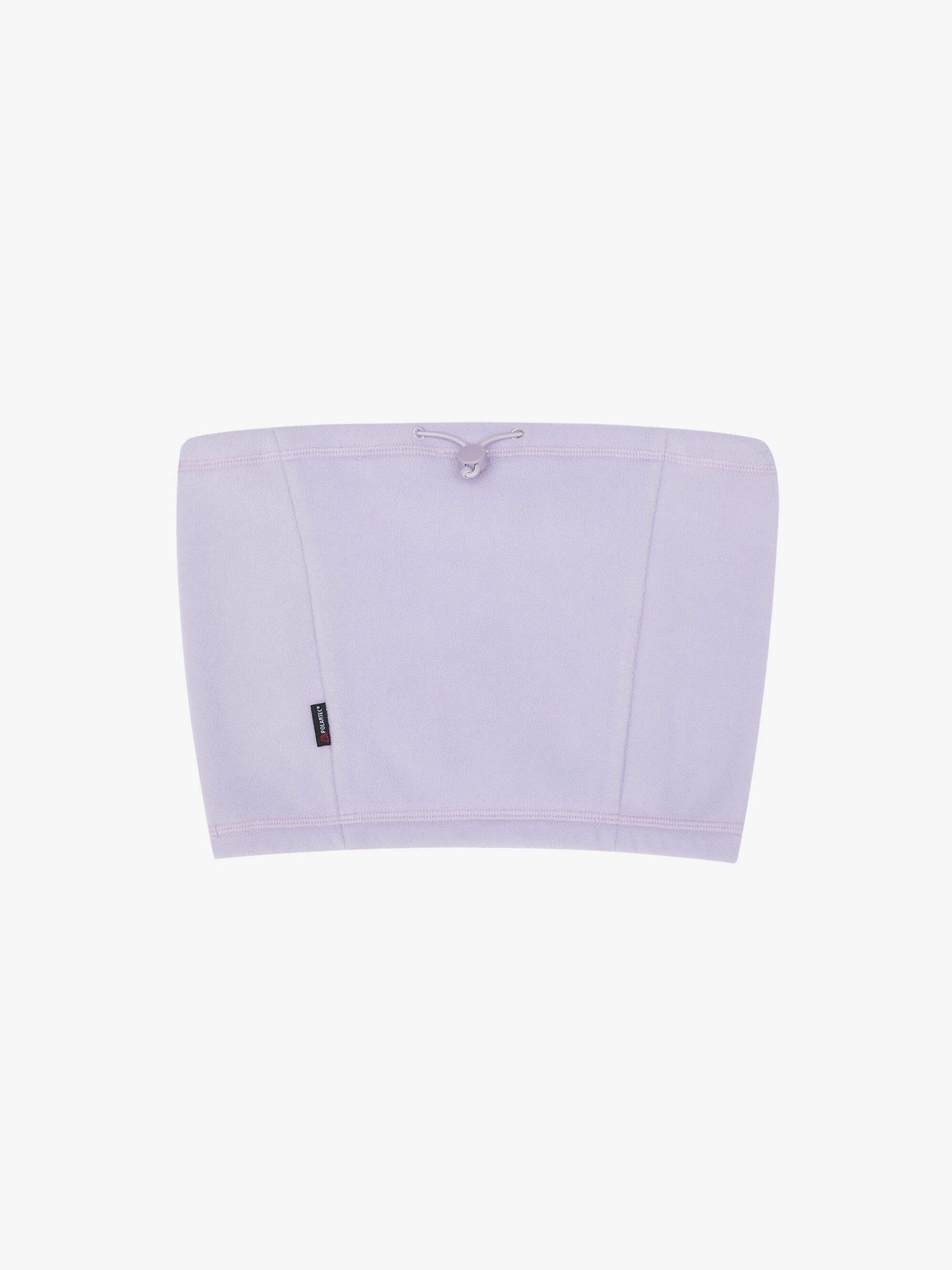 Flat lay of light purple neck warmer