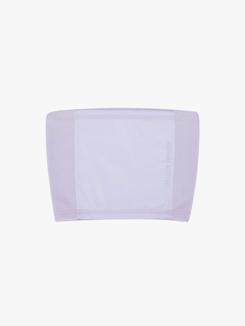 Flat lay of light purple neck warmer