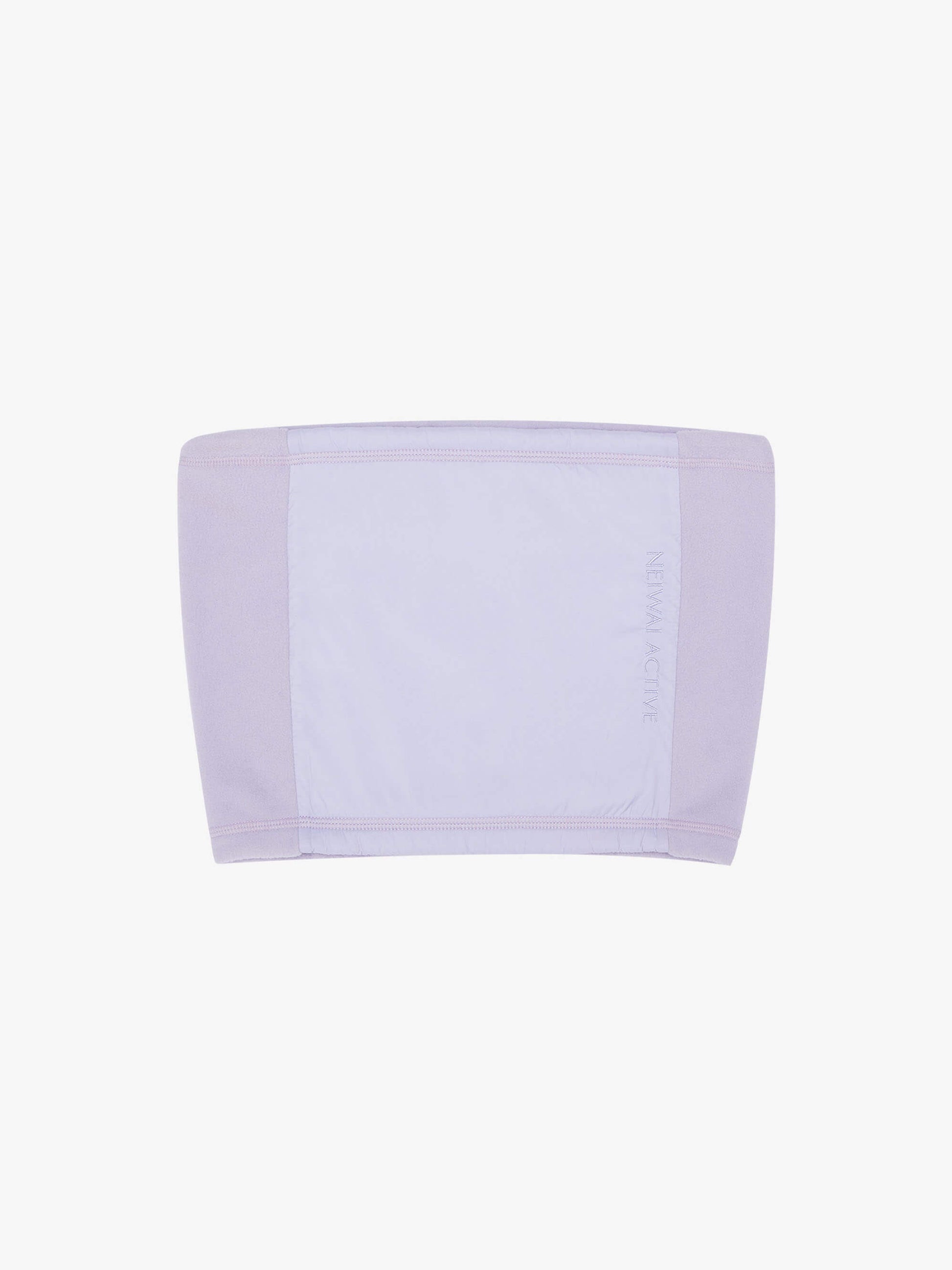 Flat lay of light purple neck warmer