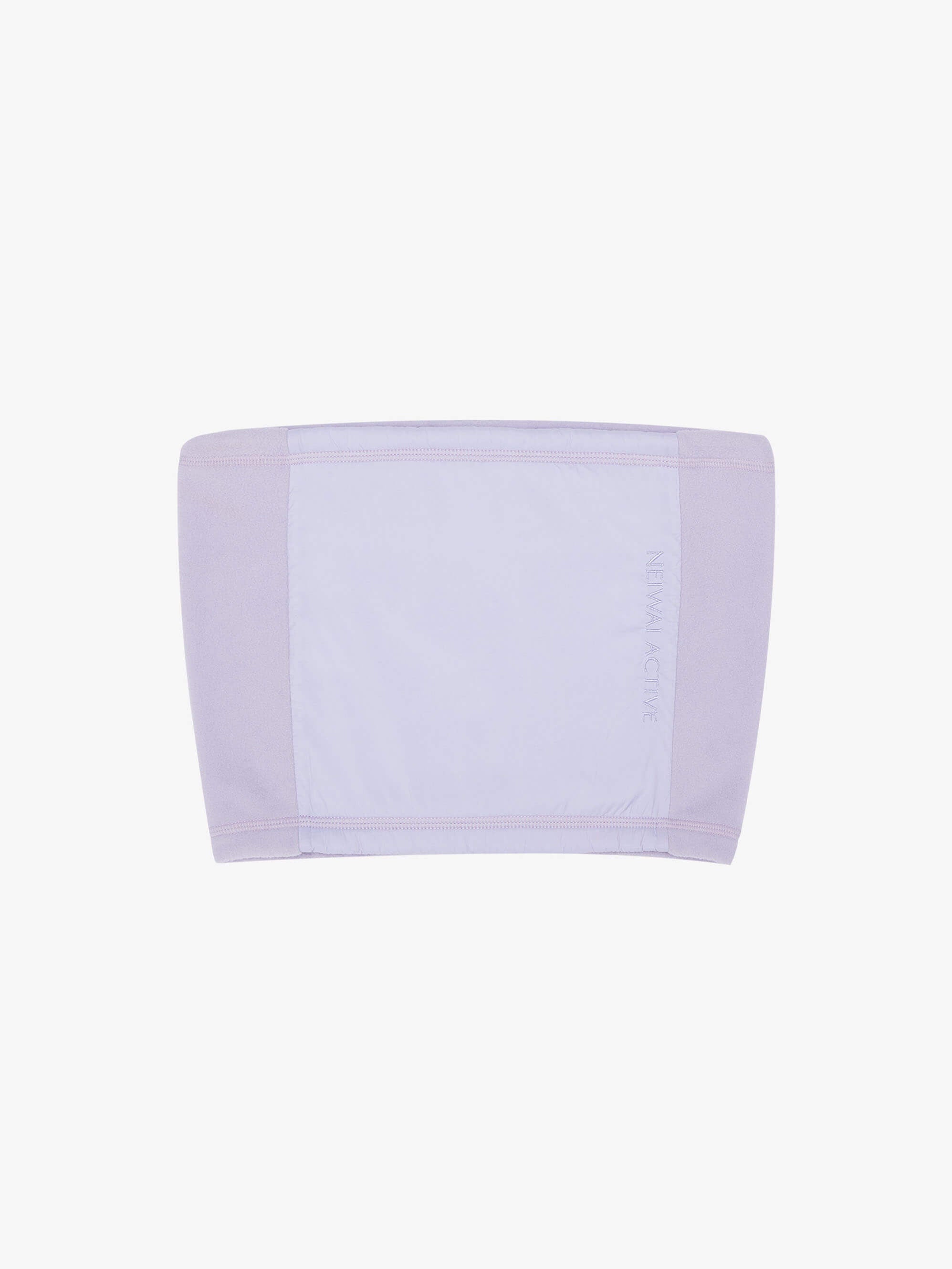 Flat lay of light purple neck warmer