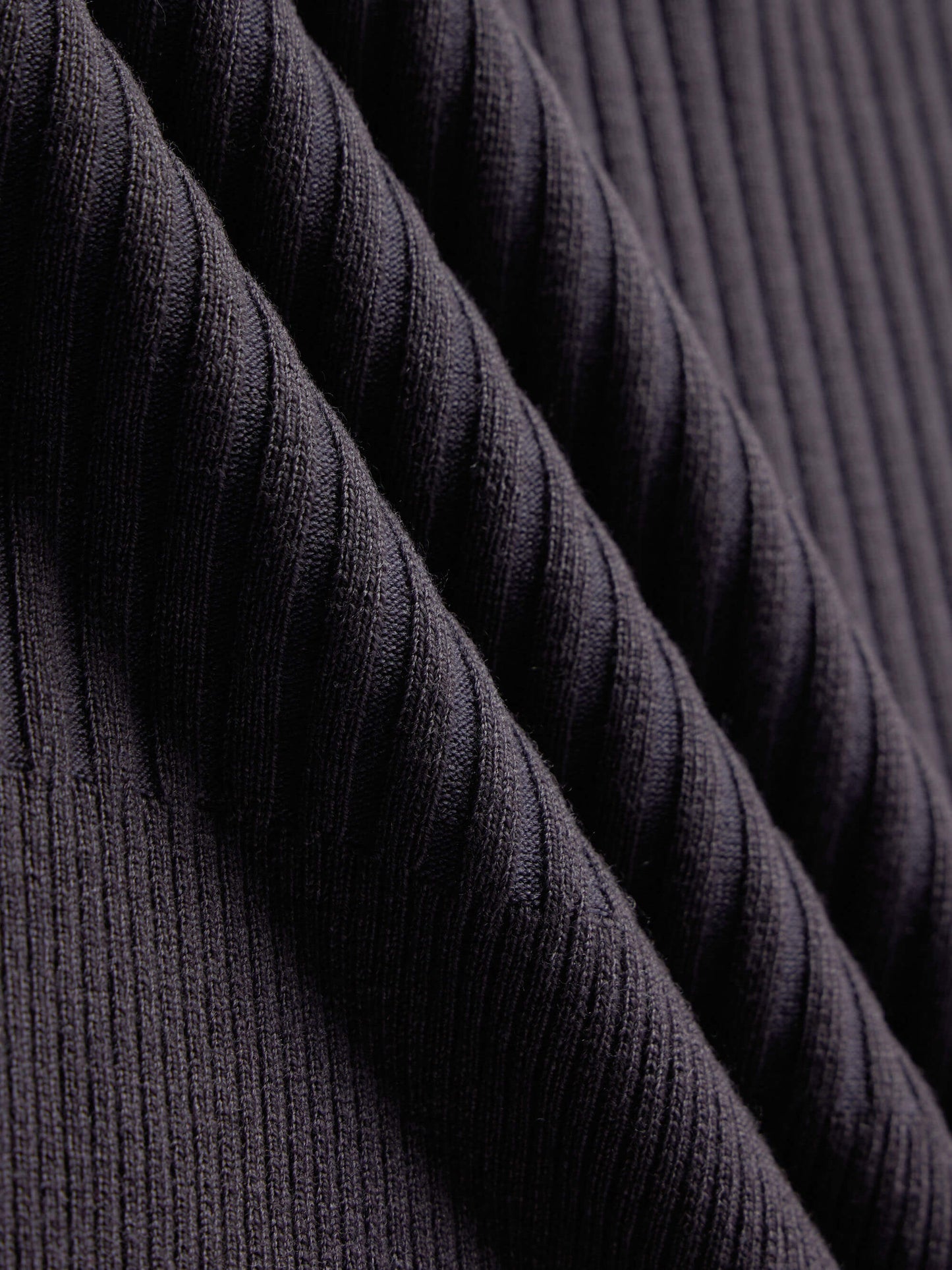 dark purple ribbed knitted fabric