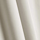 Close-up of the fabric used for white straight-leg pants, showcasing its fine texture and quality. 