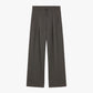 flat lay of dark gray wide leg pants