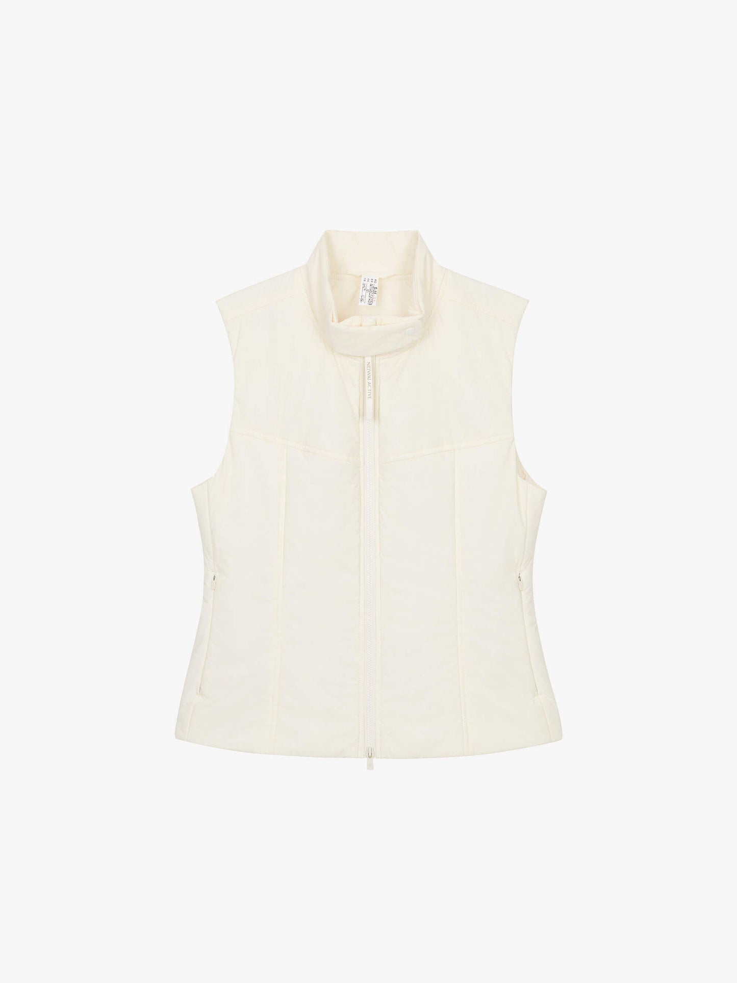 Flat lay image of white vest