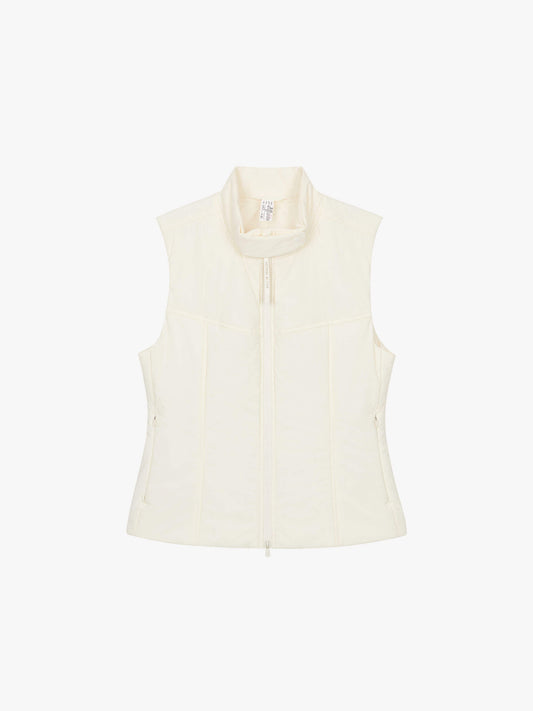 Flat lay image of white vest