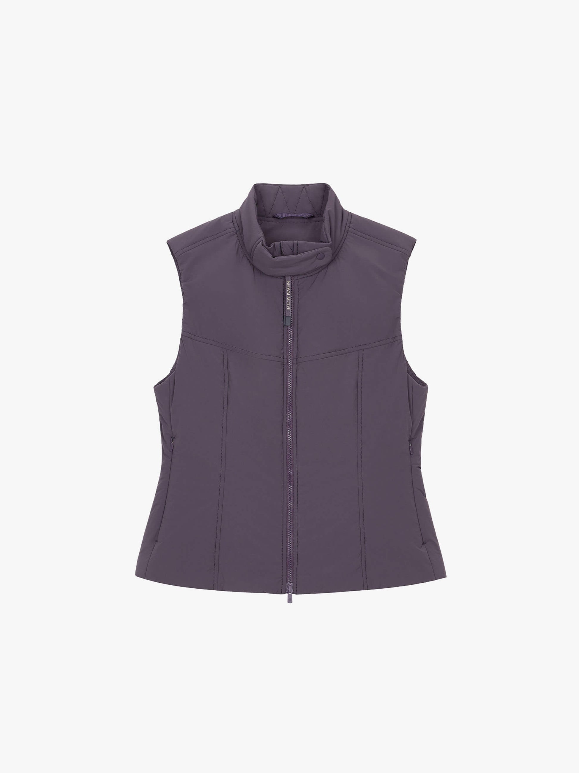 flat lay image of dark purple vest