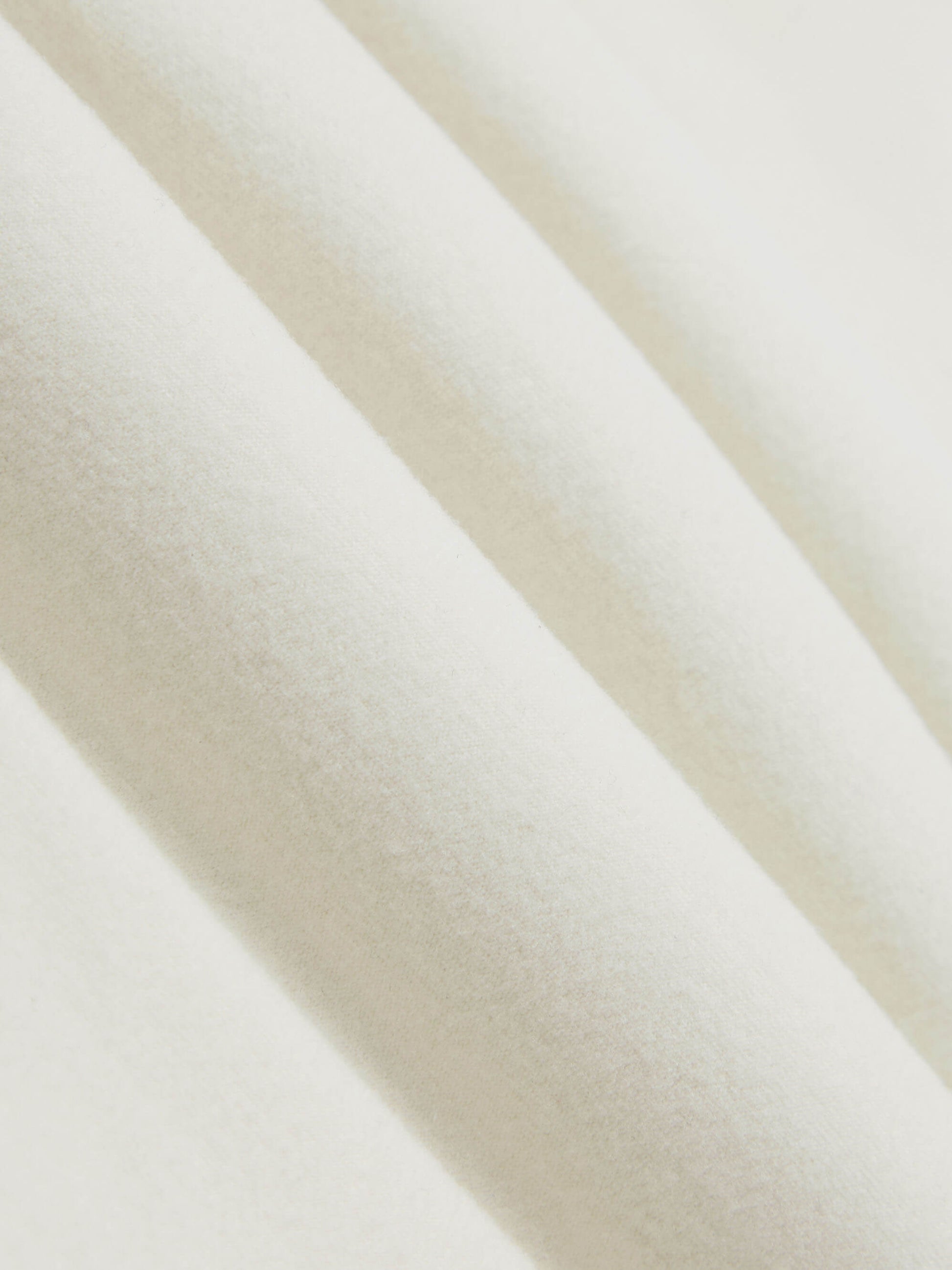 close up of white fleece fabric