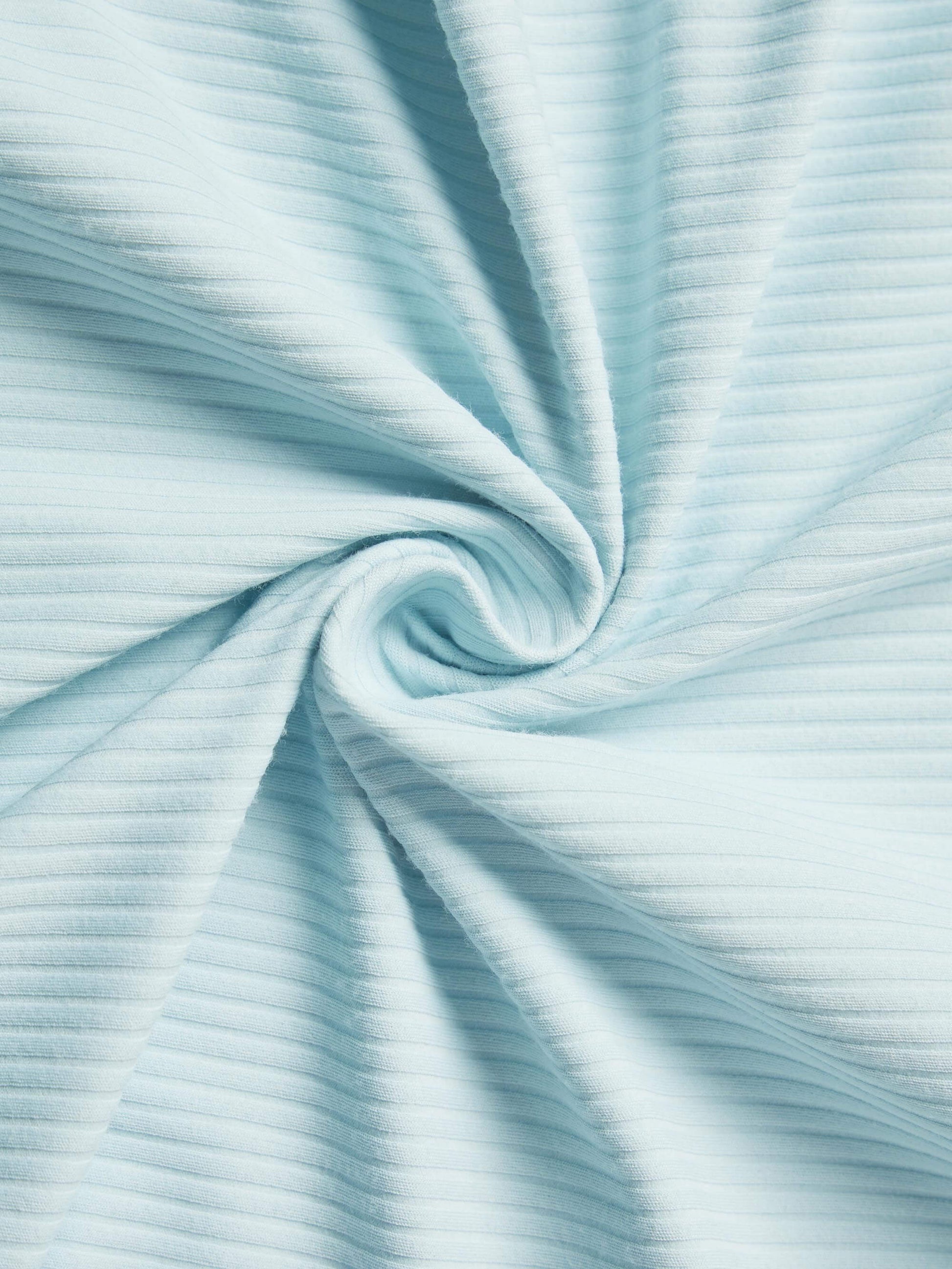 blue ribbed fabric