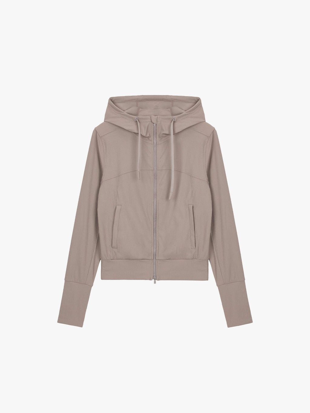 flat lay of light brown jacket