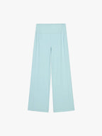 flat lay of blue pants