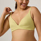 woman in lemon color bra