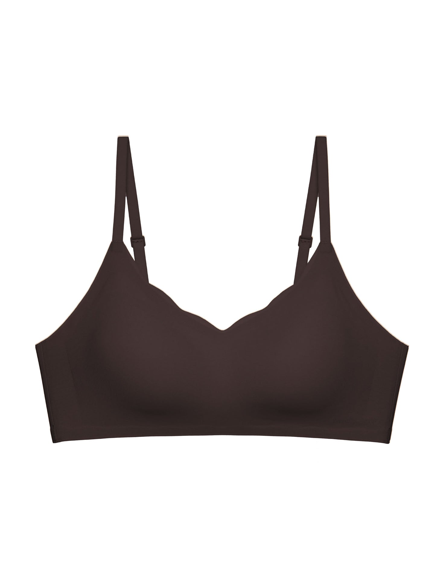 Flat lay of brown bra.