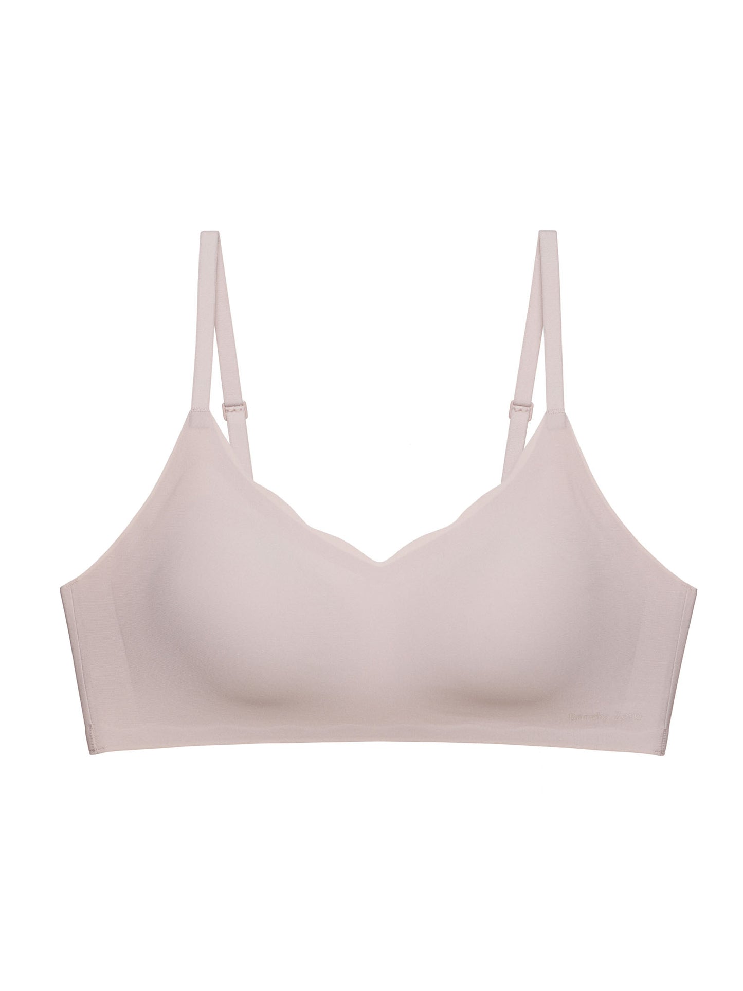 Flat lay of nude colored bra.