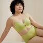 woman in green bra and brief