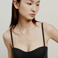 woman in black bra