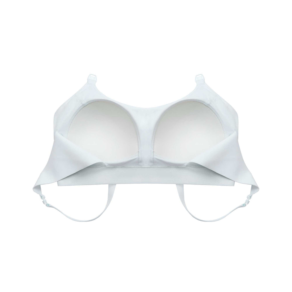 inside of blue nursing bra