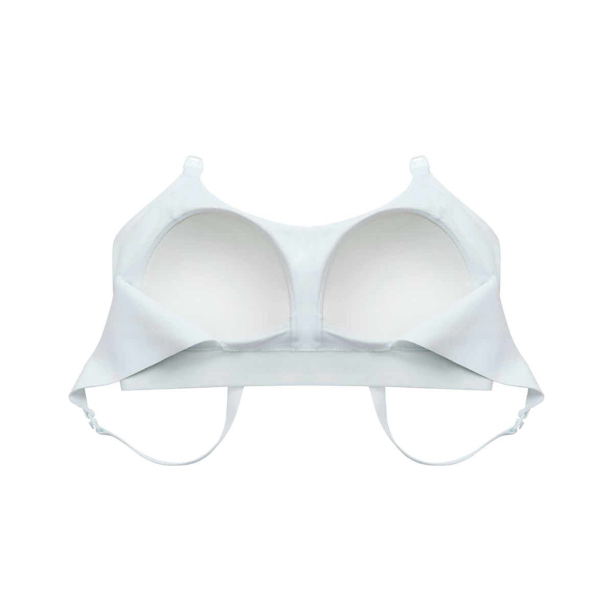 inside of blue nursing bra