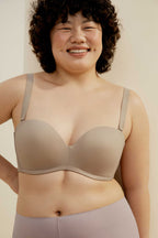 woman in sand bra