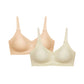 two bras in tan and cream