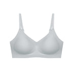flat lay of a light blue bra