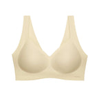 flat lay of a light yellow bra
