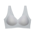 flat lay of light blue bra