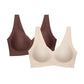 two bras in brown and beige