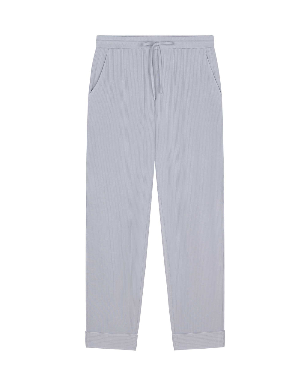 flat lay of blue pajama pants