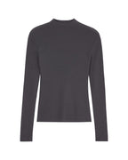 flat lay image of purple mock neck sweater