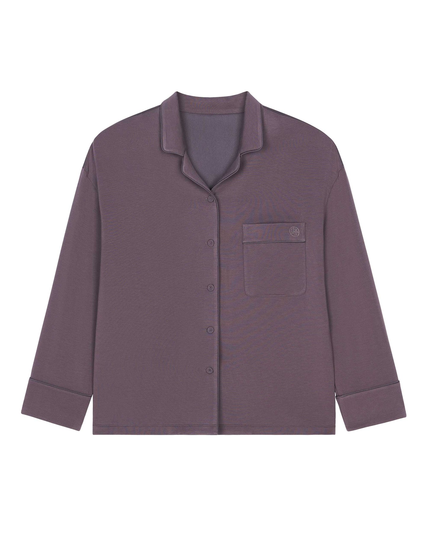 A purple pajama shirt