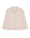 A cream pajama shirt