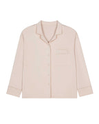 A cream pajama shirt
