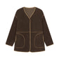 Dark brown teddy fleece jacket