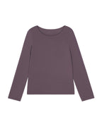 flay lay of purple long sleeve pajama tee