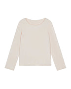 flay lay of cream long sleeve pajama tee