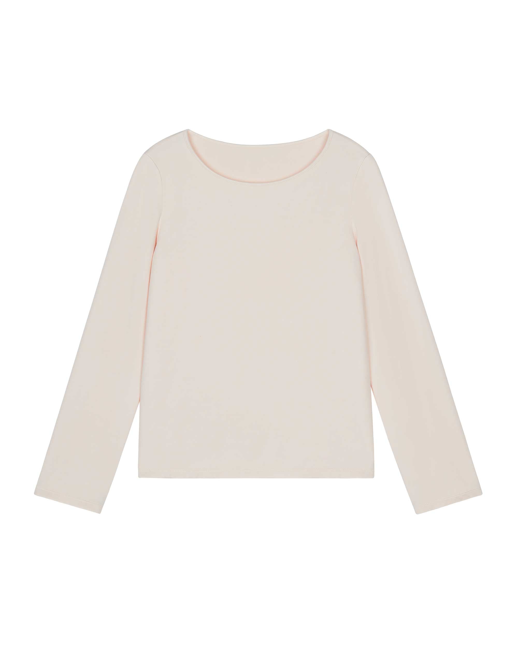 flay lay of cream long sleeve pajama tee