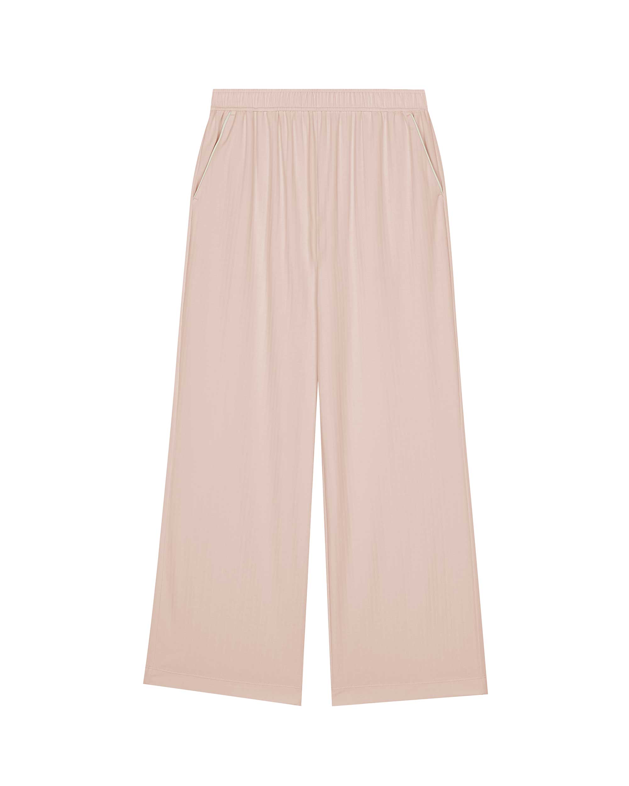 flat lay of pink lounge pants