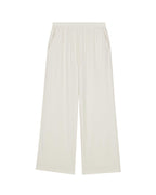 flat lay of cream lounge pants