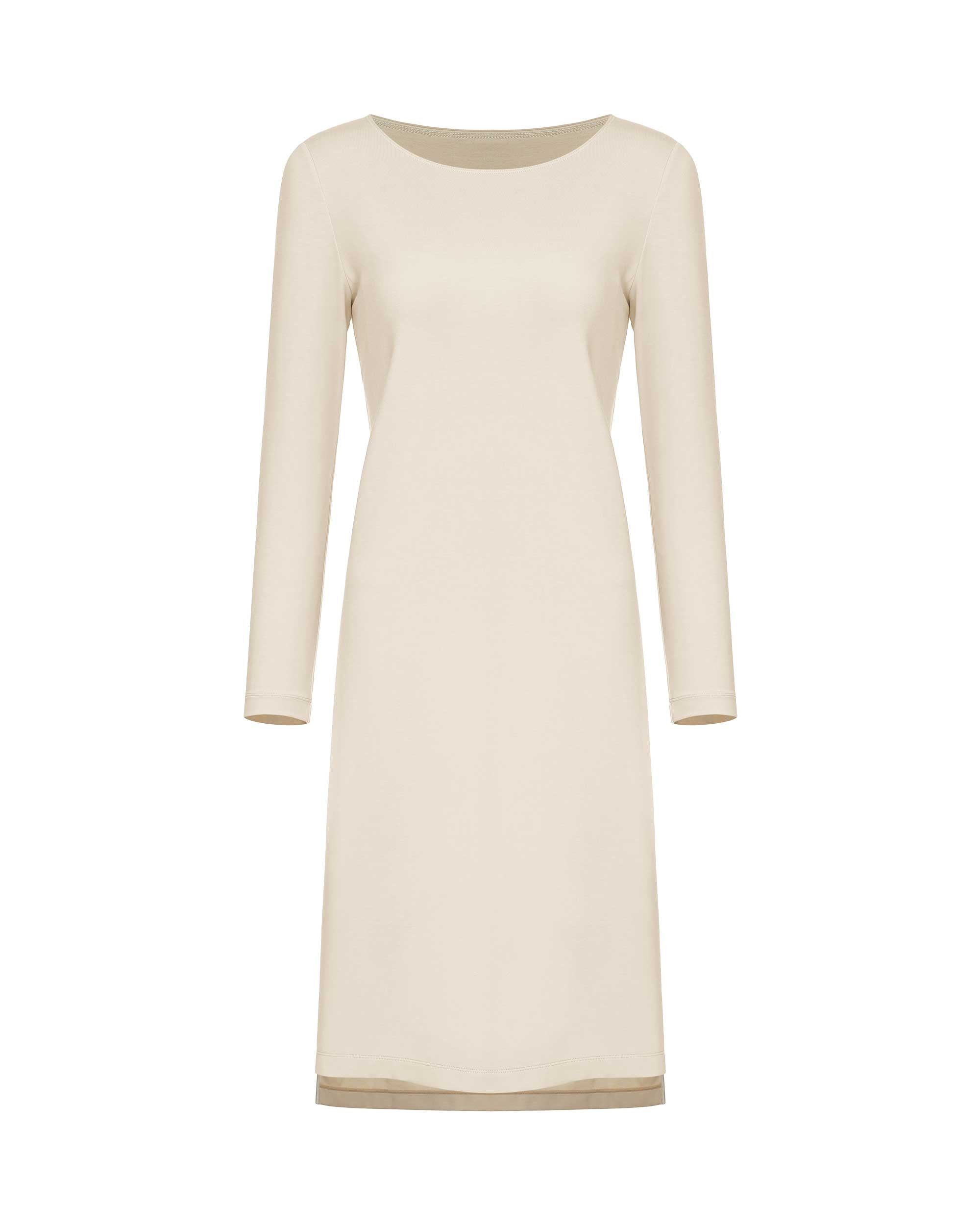 A cream pajama dress
