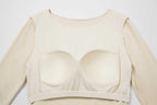 Cream pajama dress with breast pads