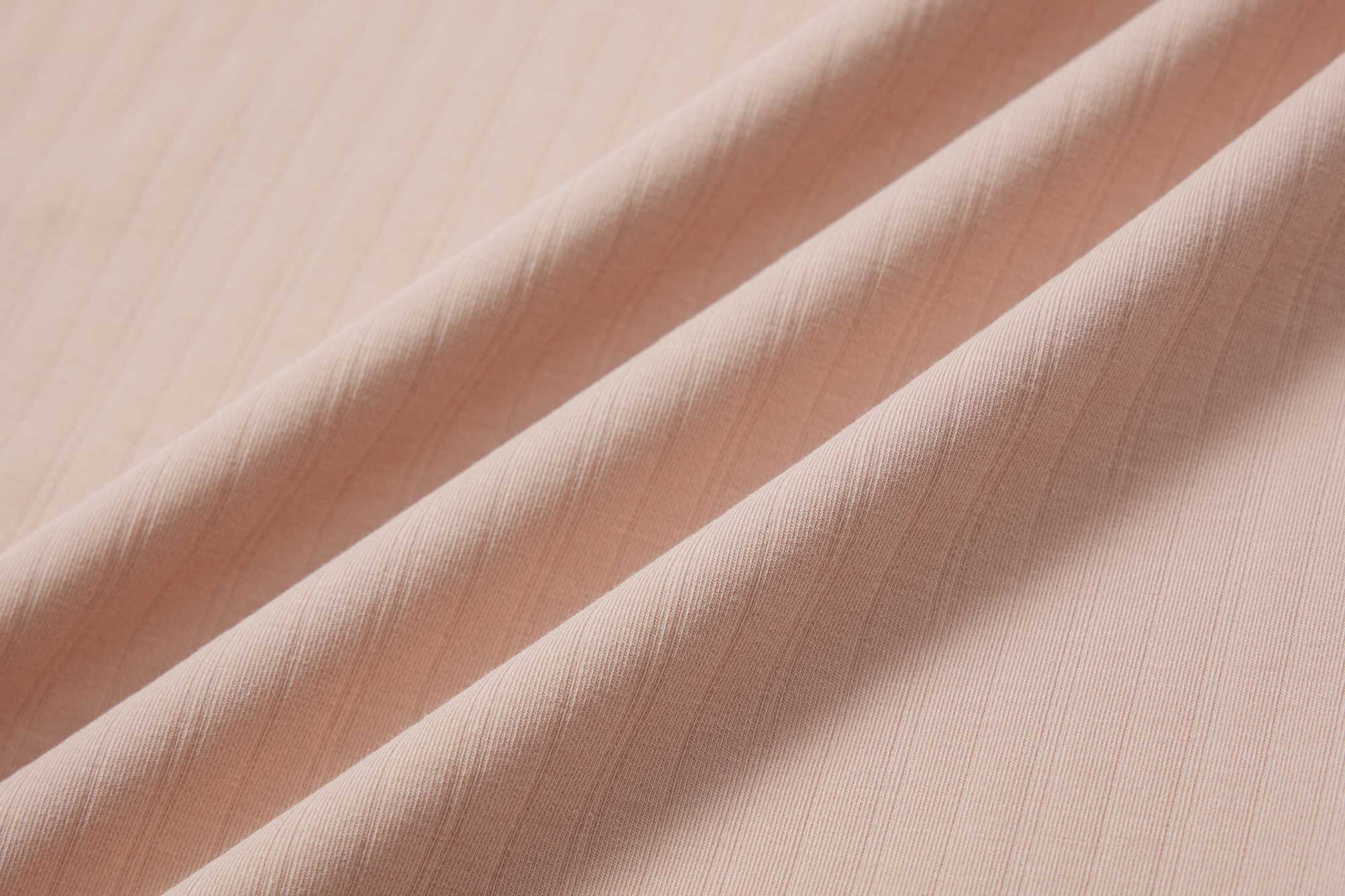 close up of pajama cotton fabric with ribbed details
