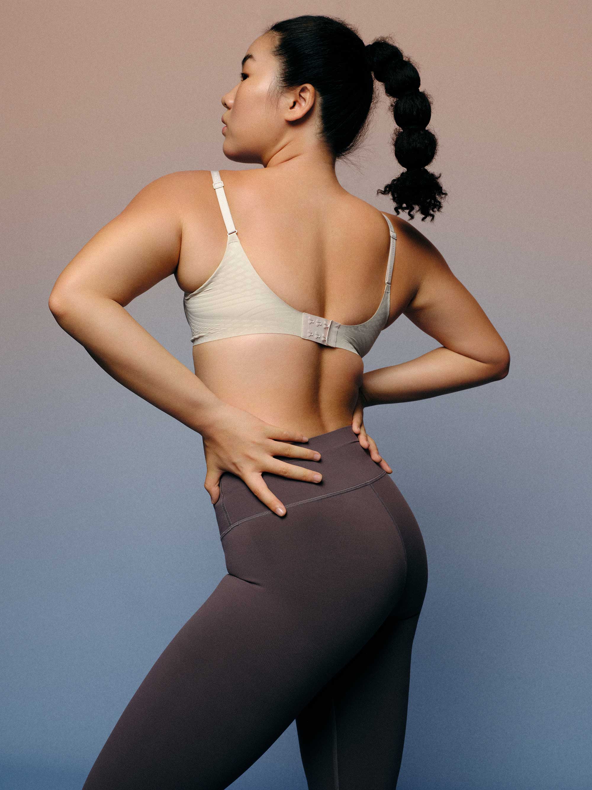 Back of cream bra