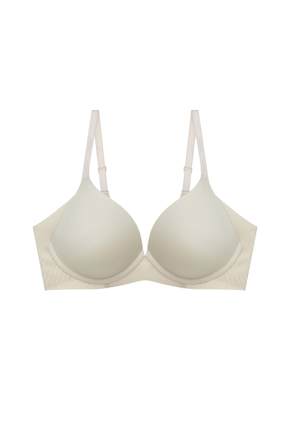 Front view of cream bra