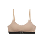 coffee color bra with black rim